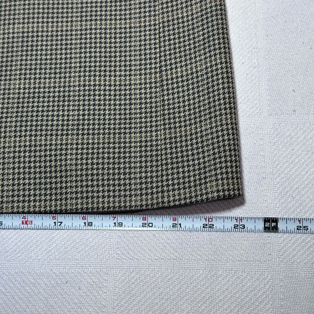Jos A Bank Sport Coat Mens 42L Silk Wool Houndstooth Brown Two Button Blazer